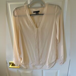 Vince long sleeve light pink silk blouse, perfect condition, XS